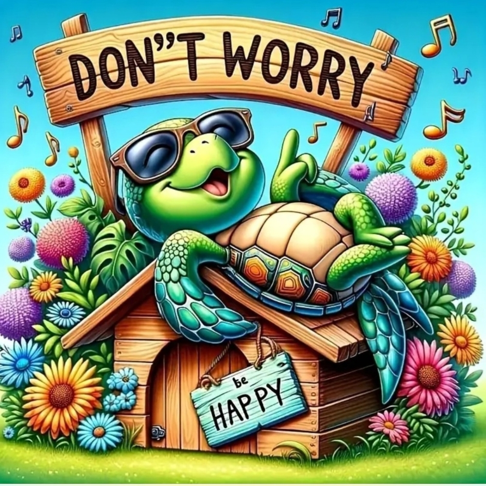 Dont Worry Be Happy 11.8x11.8 DIY Diamond Art Painting Kit with Multicolor Beads